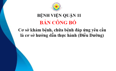 Bản Công bố Cơ sở khám bệnh, chữa bệnh đáp ứng yêu cầu là cơ sở hướng dẫn thực hành (Điều Dưỡng)
